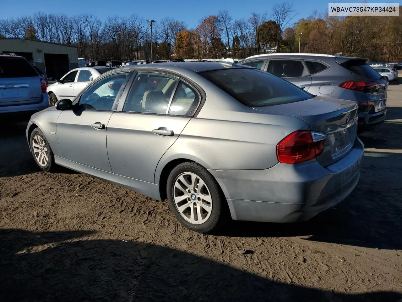 2007 BMW 328 Xi Sulev VIN: WBAVC73547KP34424 Lot: 78902794