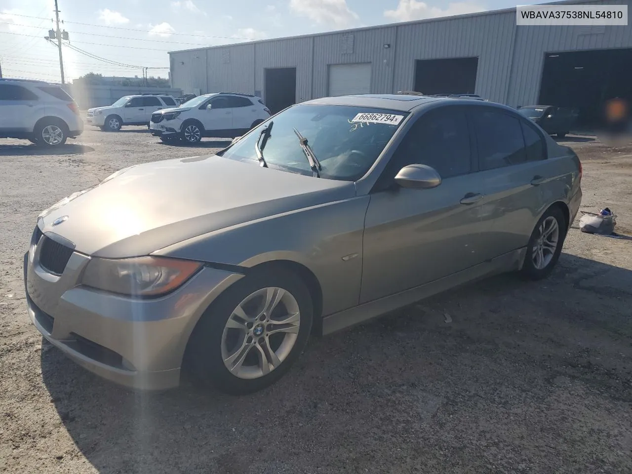 2008 BMW 328 I VIN: WBAVA37538NL54810 Lot: 66862794