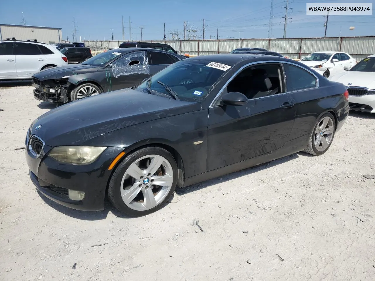 2008 BMW 335 I VIN: WBAWB73588P043974 Lot: 68102644