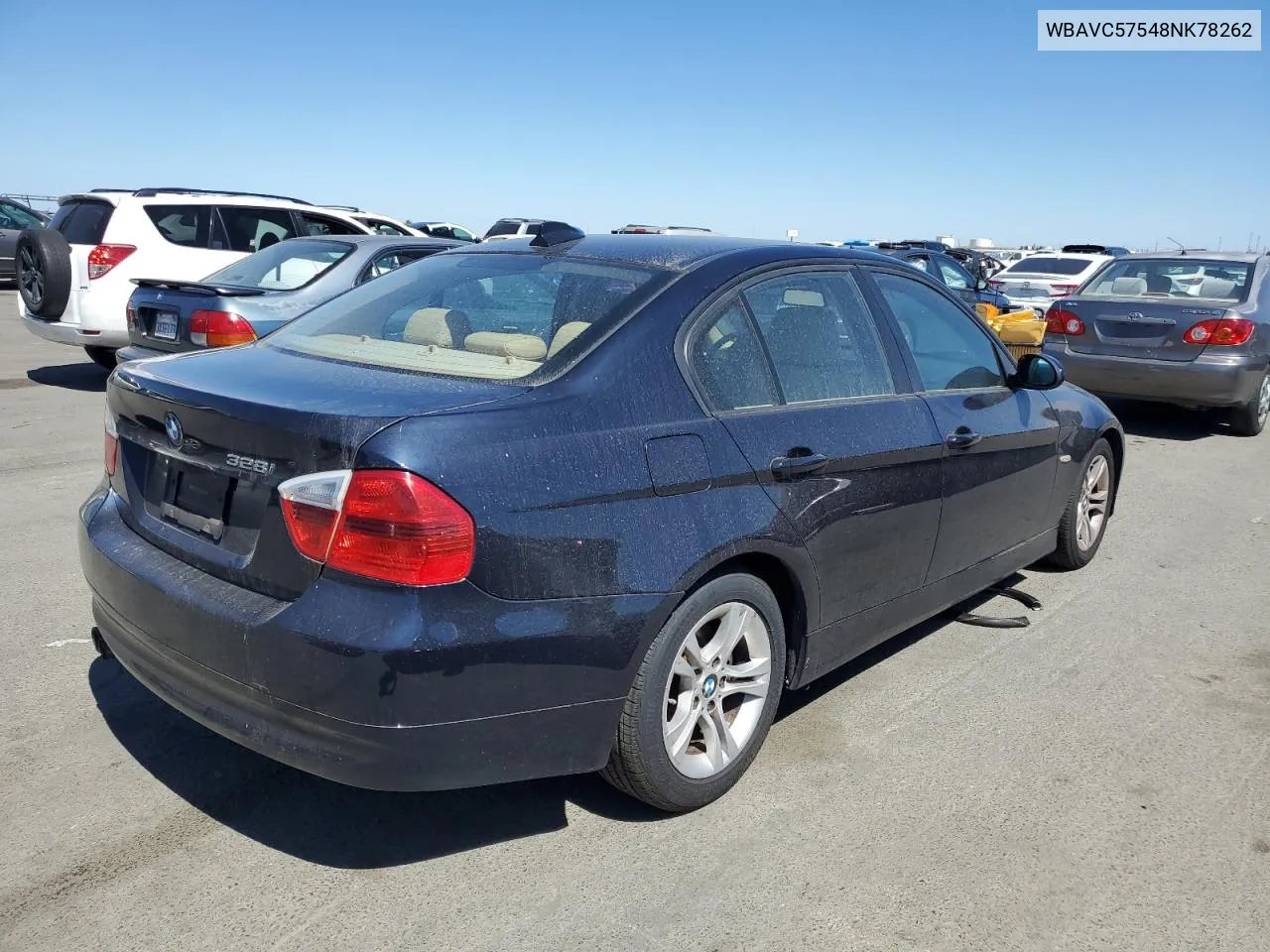 2008 BMW 328 I Sulev VIN: WBAVC57548NK78262 Lot: 71132994