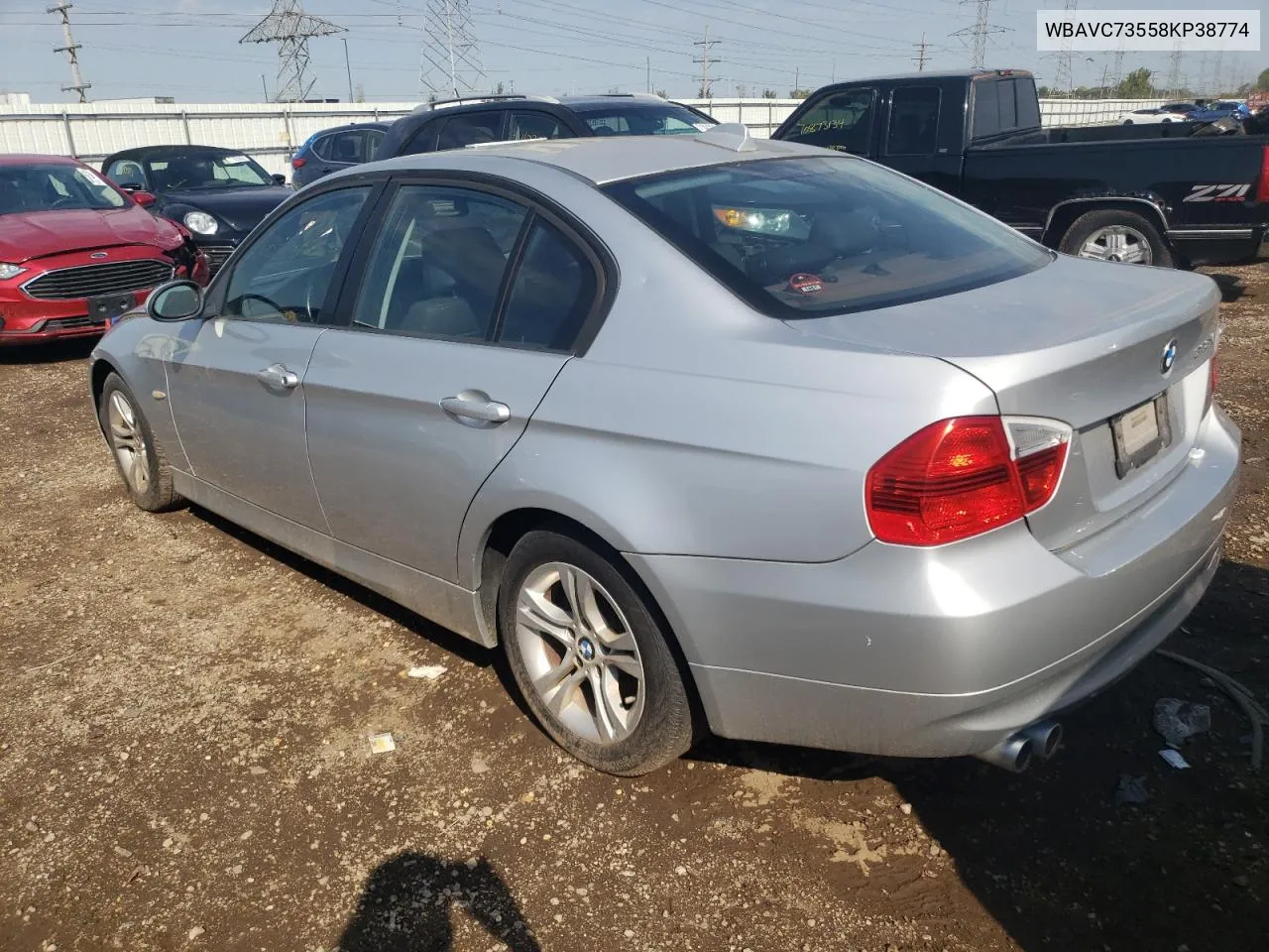 2008 BMW 328 Xi Sulev VIN: WBAVC73558KP38774 Lot: 71872864