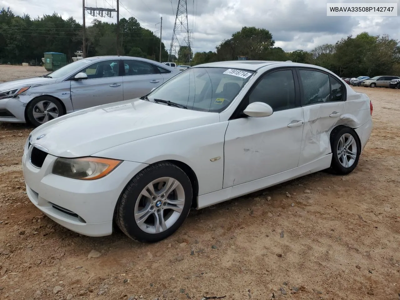 2008 BMW 328 I VIN: WBAVA33508P142747 Lot: 73918714