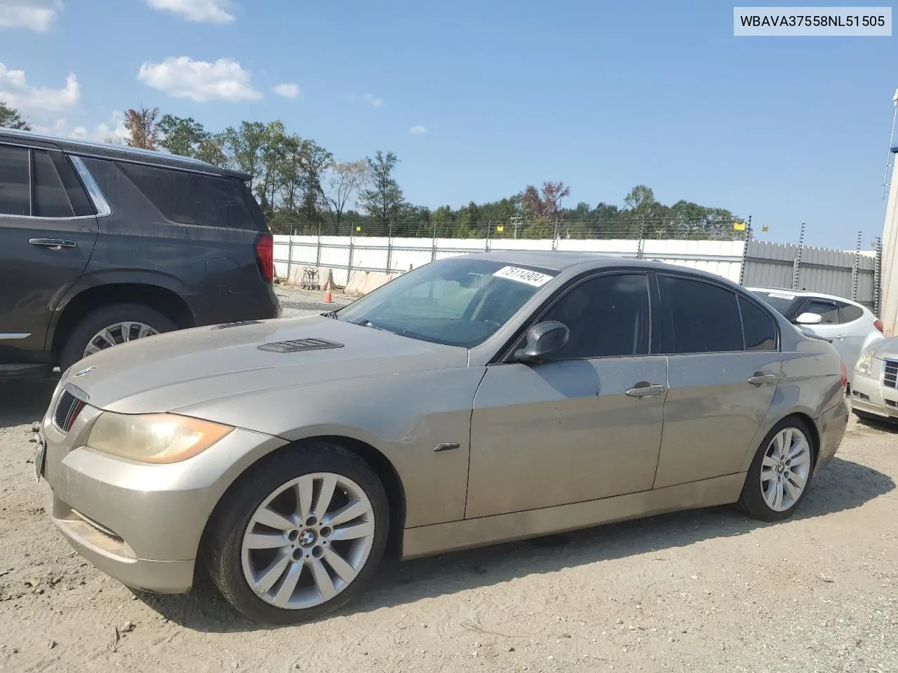 2008 BMW 328 I VIN: WBAVA37558NL51505 Lot: 75114904