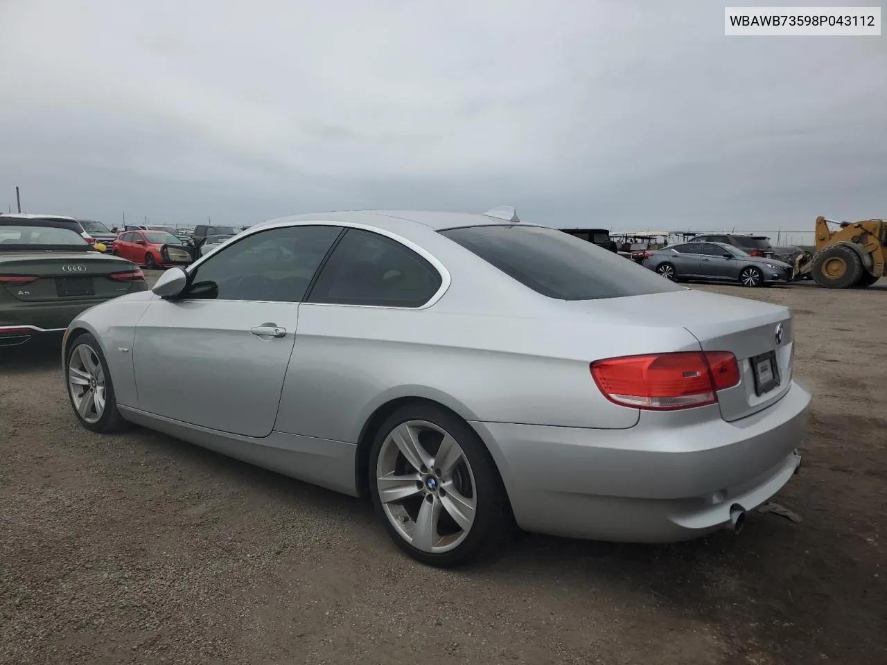 2008 BMW 335 I VIN: WBAWB73598P043112 Lot: 76988954