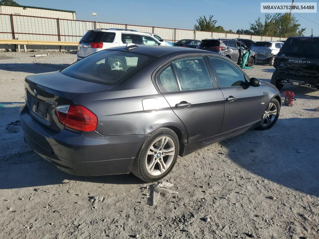 2008 BMW 328 I VIN: WBAVA37528NL54488 Lot: 80147104