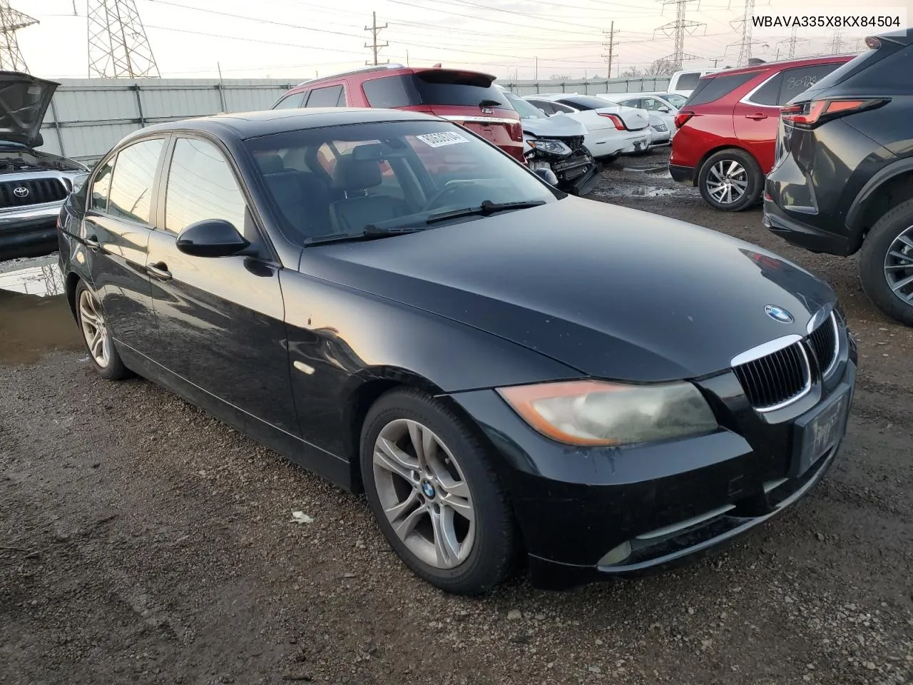 2008 BMW 328 I VIN: WBAVA335X8KX84504 Lot: 80639704