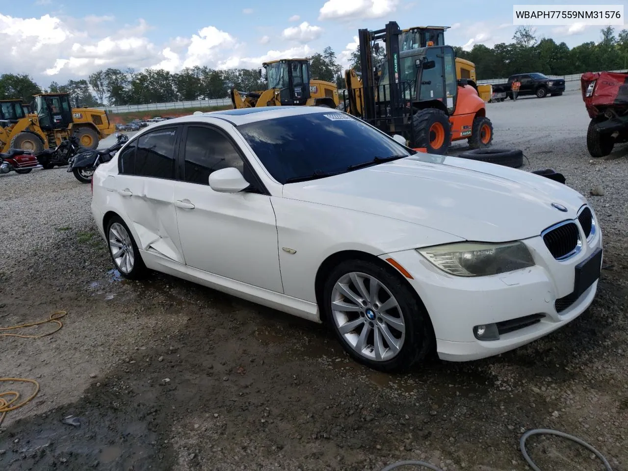 2009 BMW 328 I VIN: WBAPH77559NM31576 Lot: 62222564