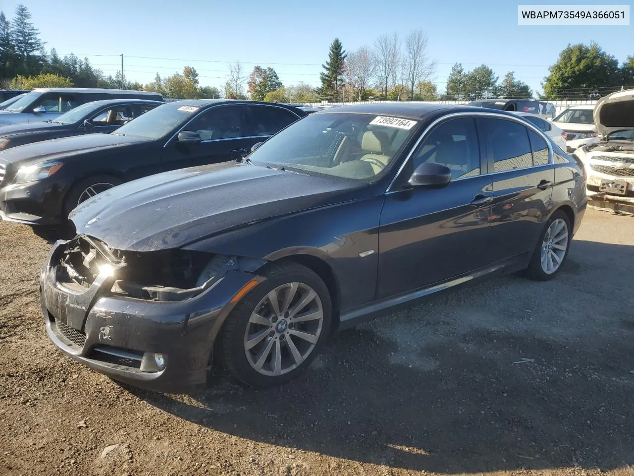 2009 BMW 335 I VIN: WBAPM73549A366051 Lot: 73992164