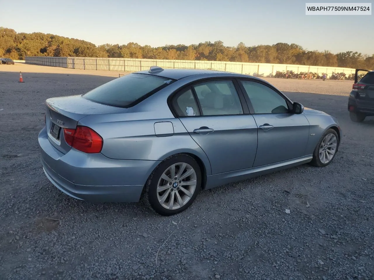 2009 BMW 328 I VIN: WBAPH77509NM47524 Lot: 75123414