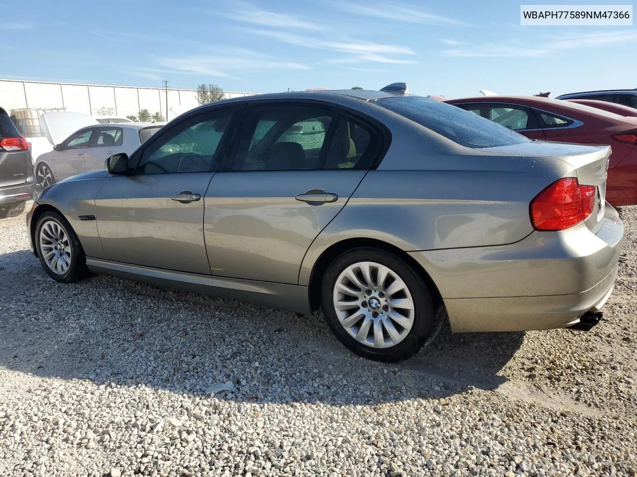 2009 BMW 328 I VIN: WBAPH77589NM47366 Lot: 77442314