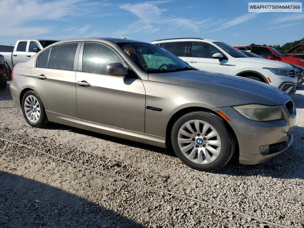 2009 BMW 328 I VIN: WBAPH77589NM47366 Lot: 77442314