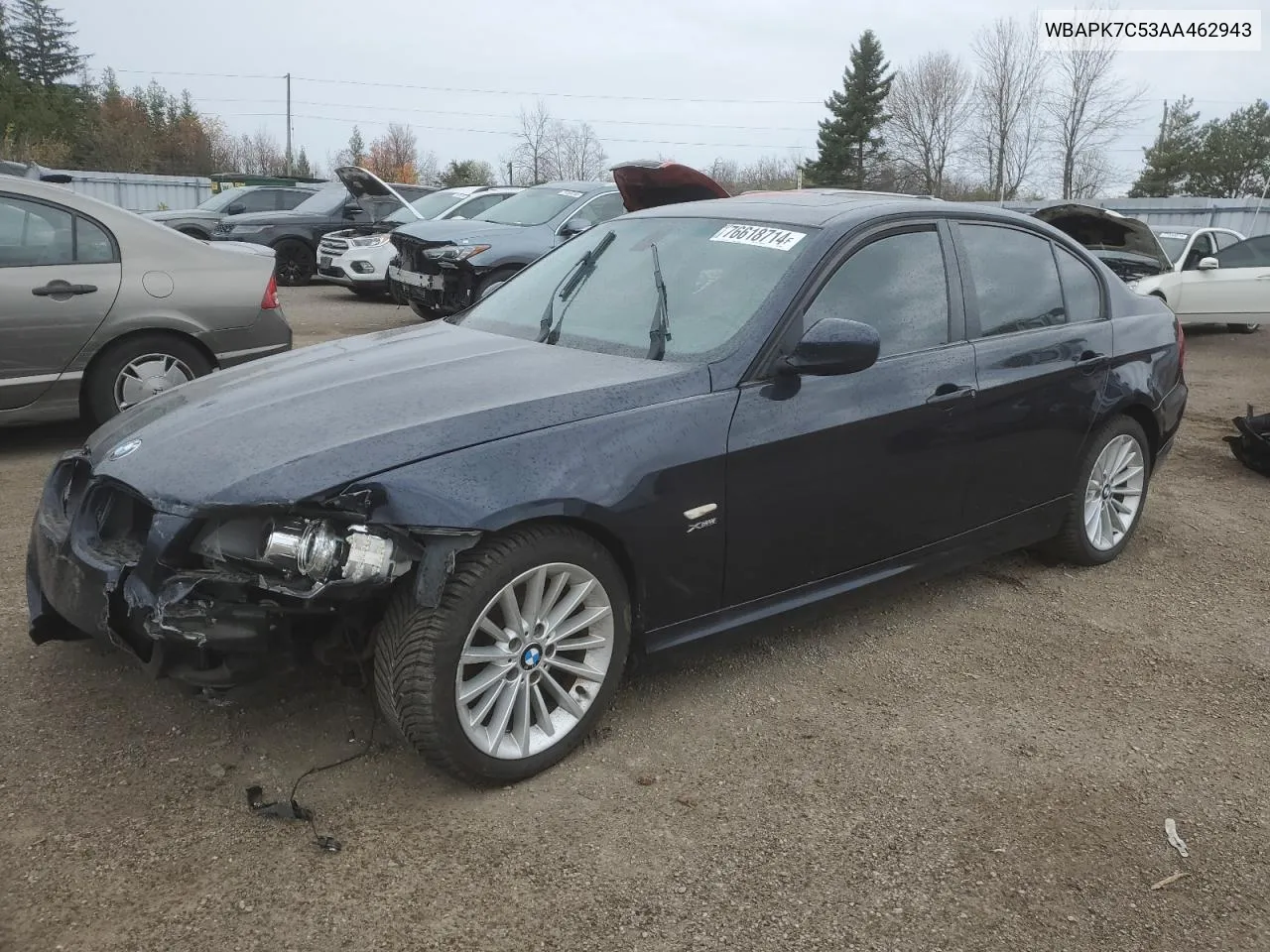 2010 BMW 328 Xi VIN: WBAPK7C53AA462943 Lot: 76618714