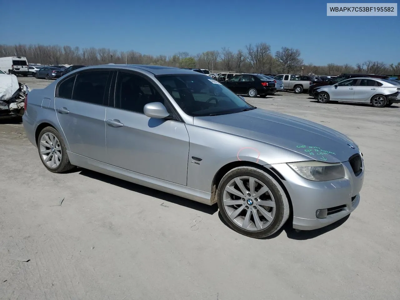 2011 BMW 328 Xi VIN: WBAPK7C53BF195582 Lot: 46494724