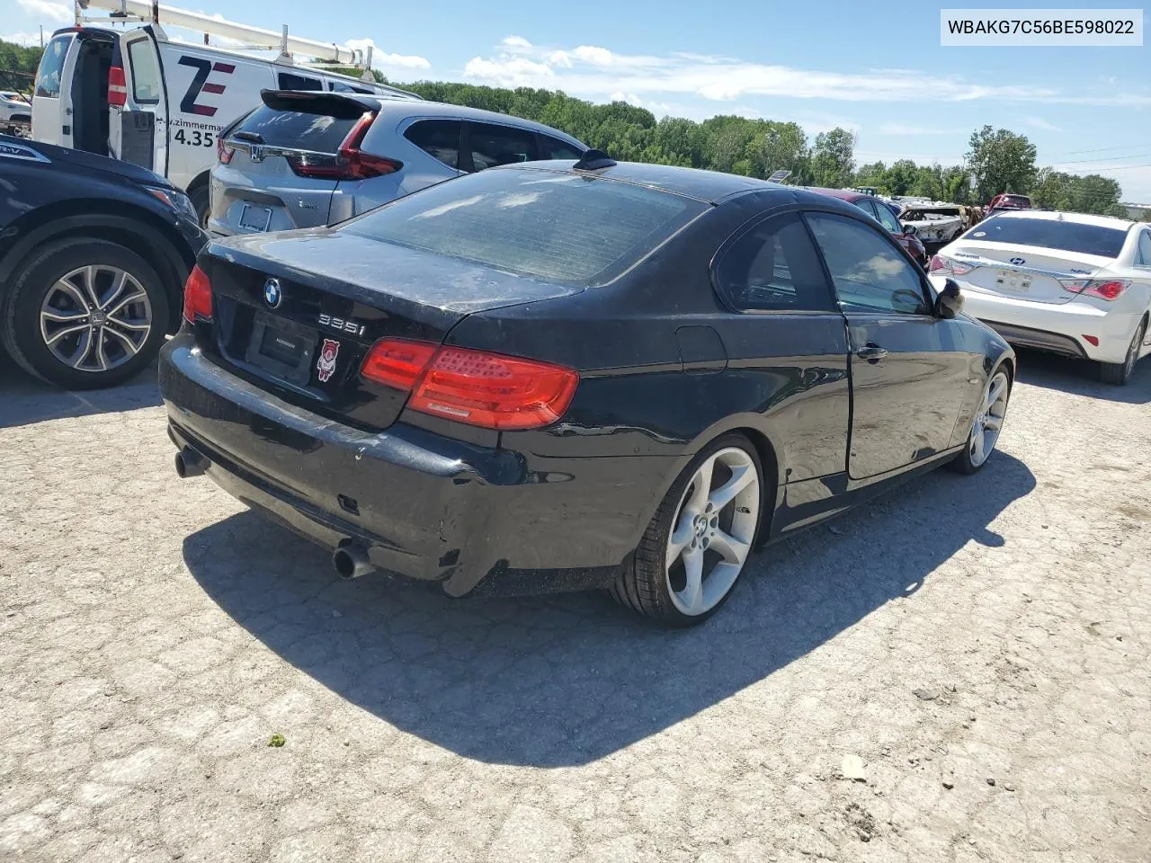 2011 BMW 335 I VIN: WBAKG7C56BE598022 Lot: 56646284