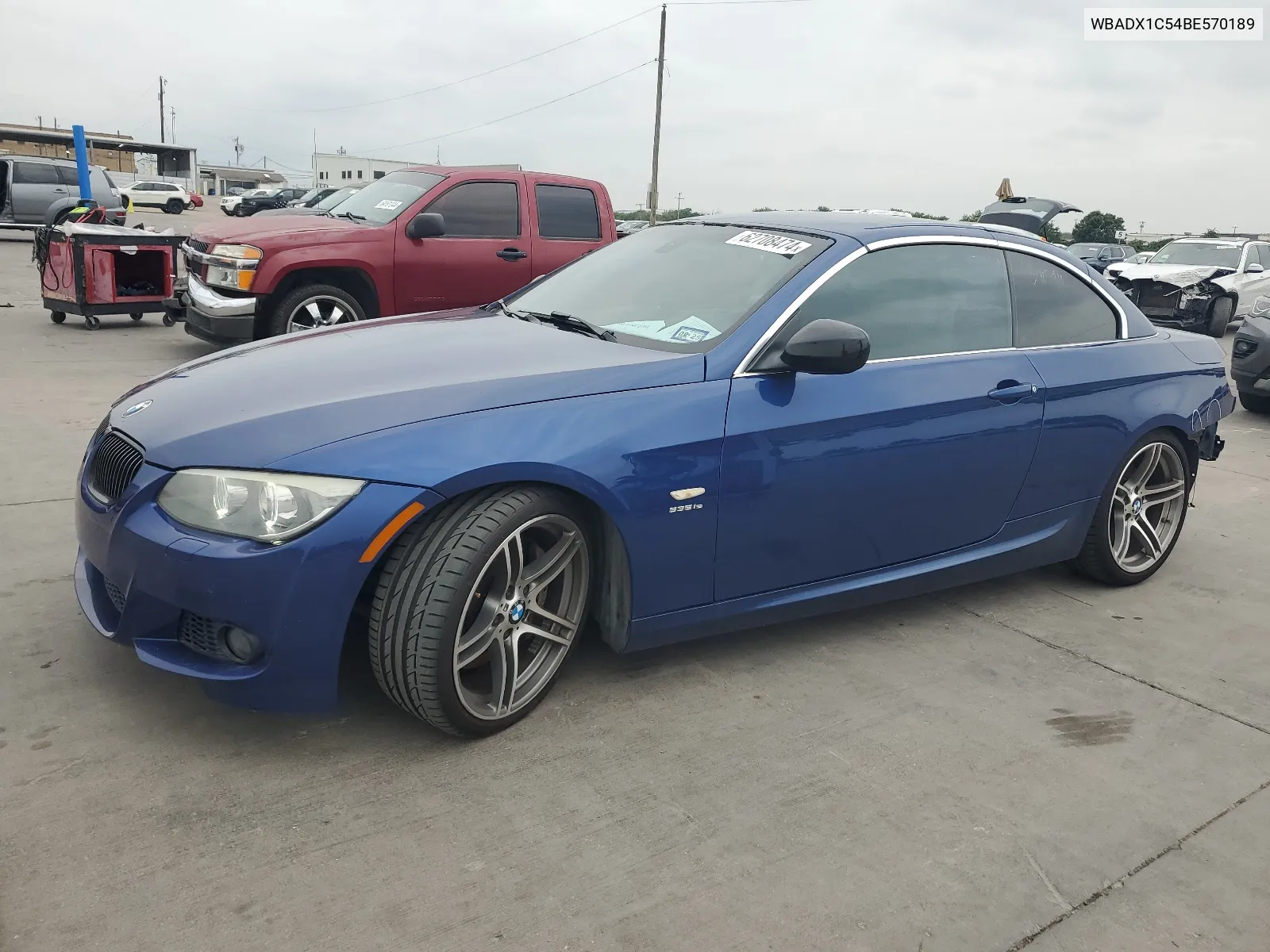 2011 BMW 335 Is VIN: WBADX1C54BE570189 Lot: 62708474