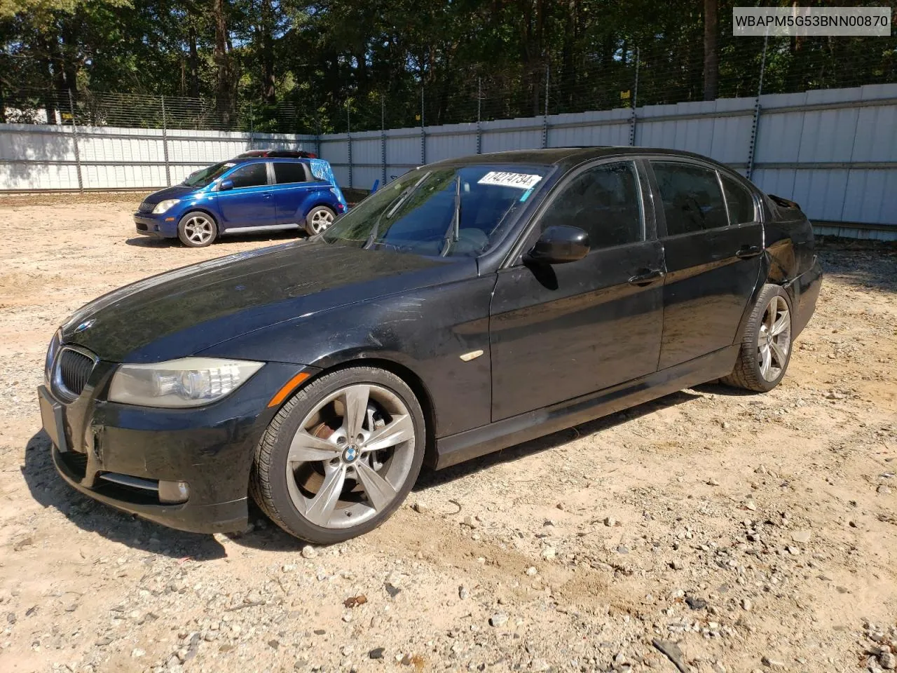 2011 BMW 335 I VIN: WBAPM5G53BNN00870 Lot: 74274734