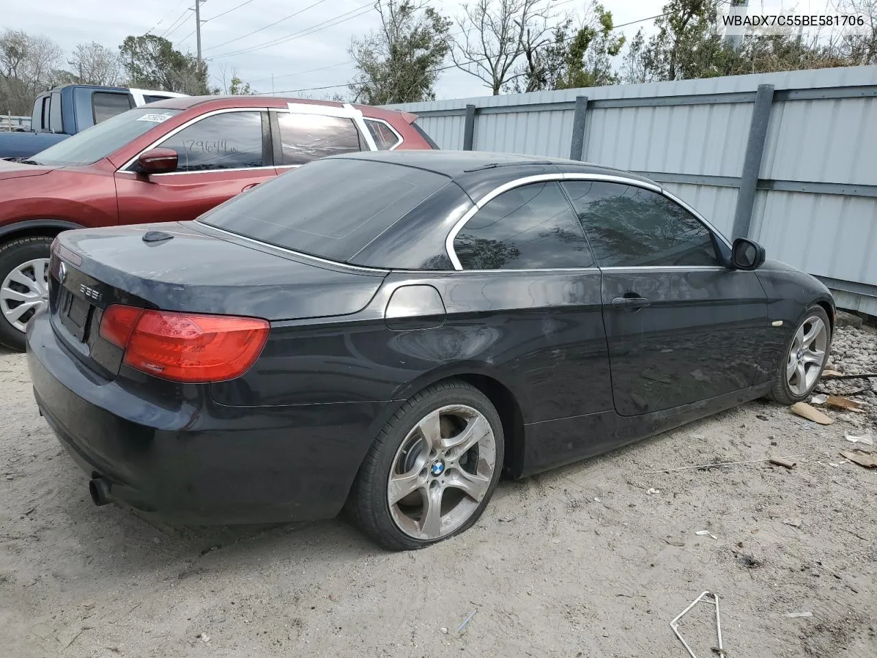 2011 BMW 335 I VIN: WBADX7C55BE581706 Lot: 76274624