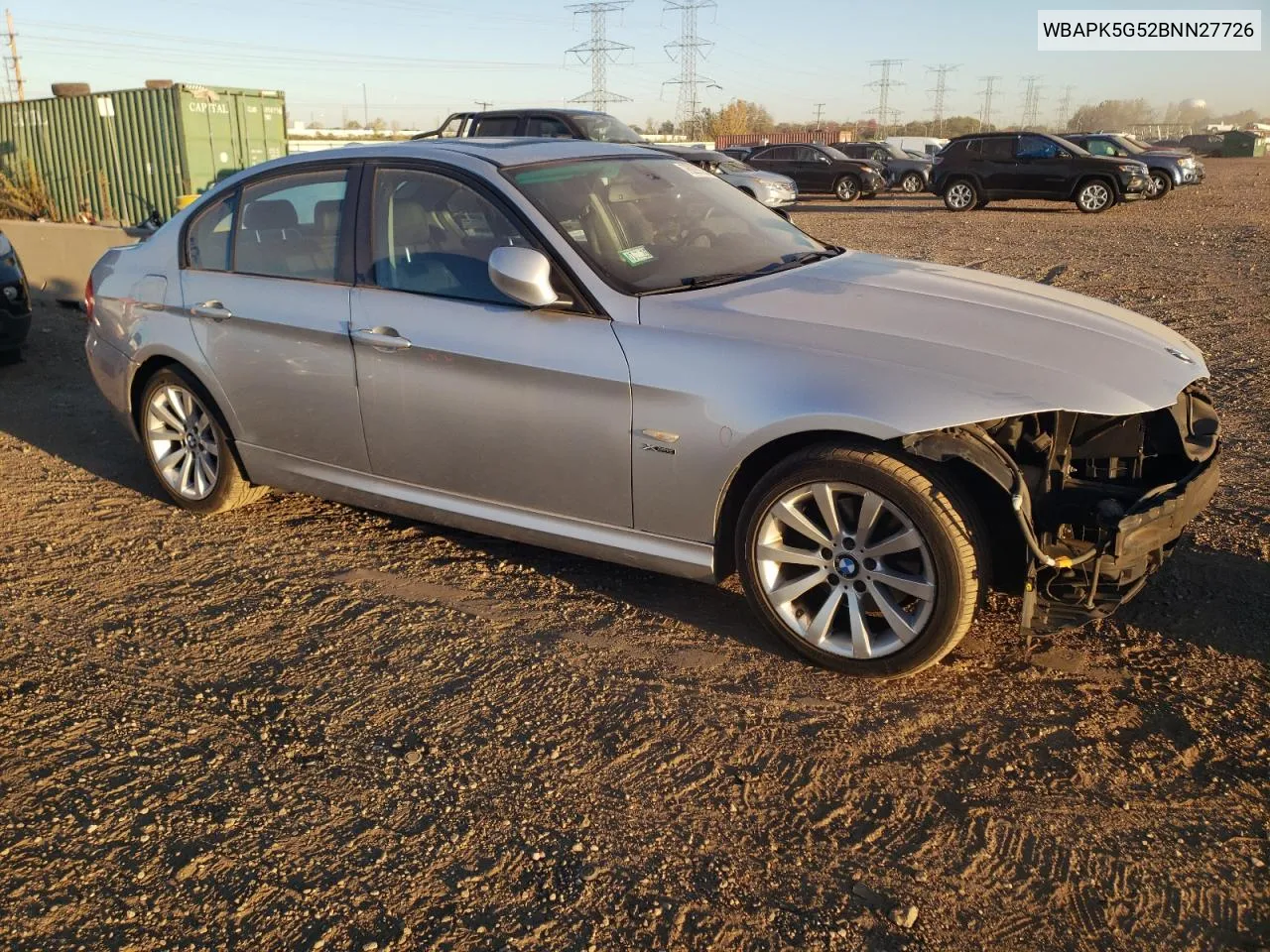 WBAPK5G52BNN27726 2011 BMW 328 Xi Sulev