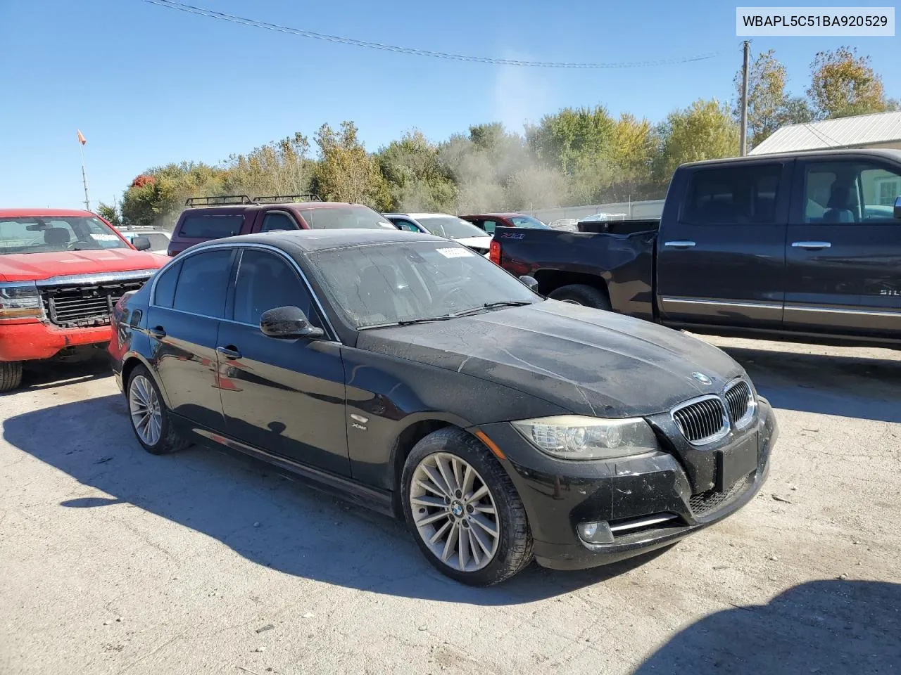 2011 BMW 335 Xi VIN: WBAPL5C51BA920529 Lot: 76380114