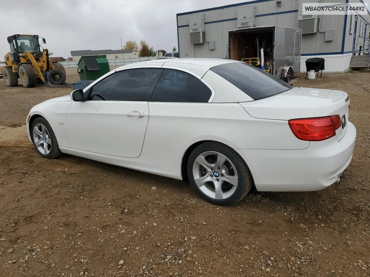 2012 BMW 335 I VIN: WBADX7C54CE744492 Lot: 77184884