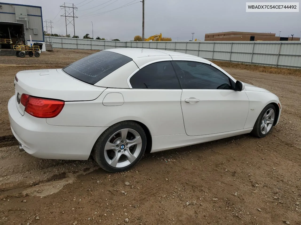 2012 BMW 335 I VIN: WBADX7C54CE744492 Lot: 77184884