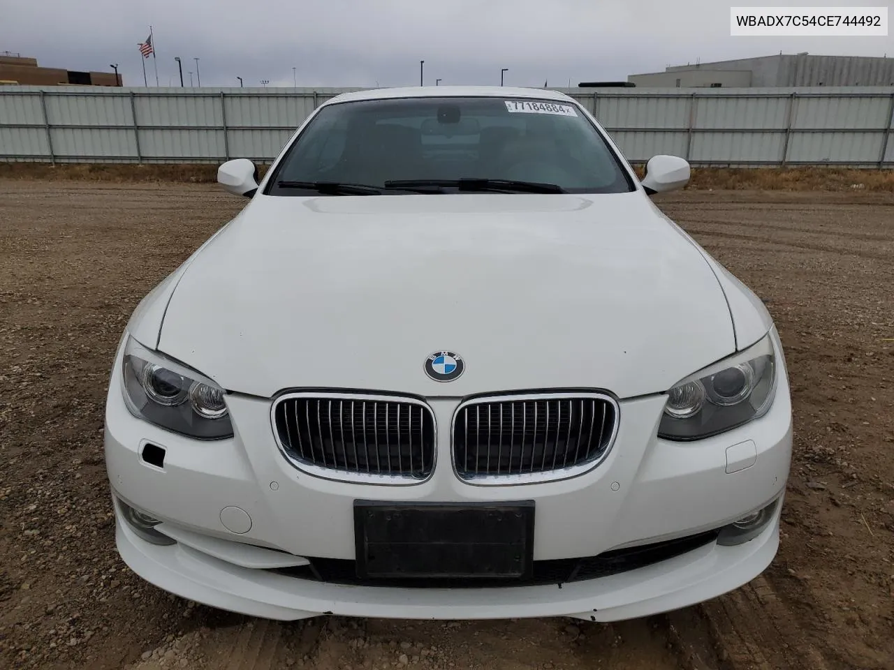 2012 BMW 335 I VIN: WBADX7C54CE744492 Lot: 77184884