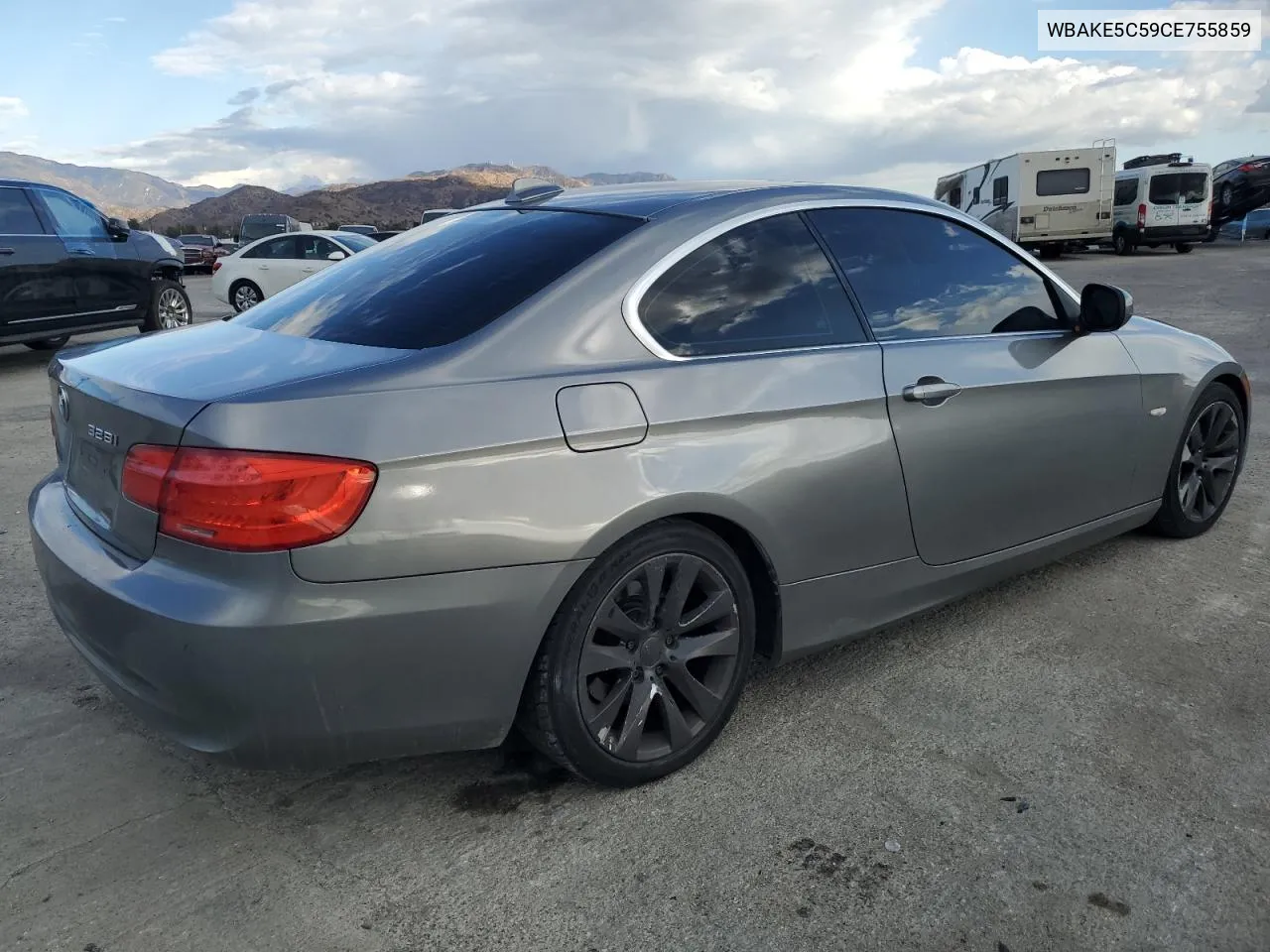 2012 BMW 328 I Sulev VIN: WBAKE5C59CE755859 Lot: 81342714