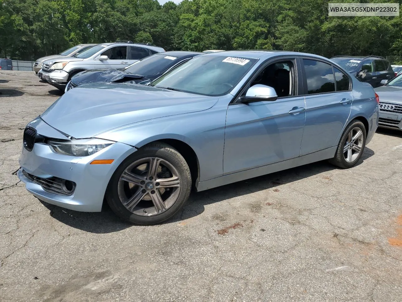 2013 BMW 328 I VIN: WBA3A5G5XDNP22302 Lot: 65736994