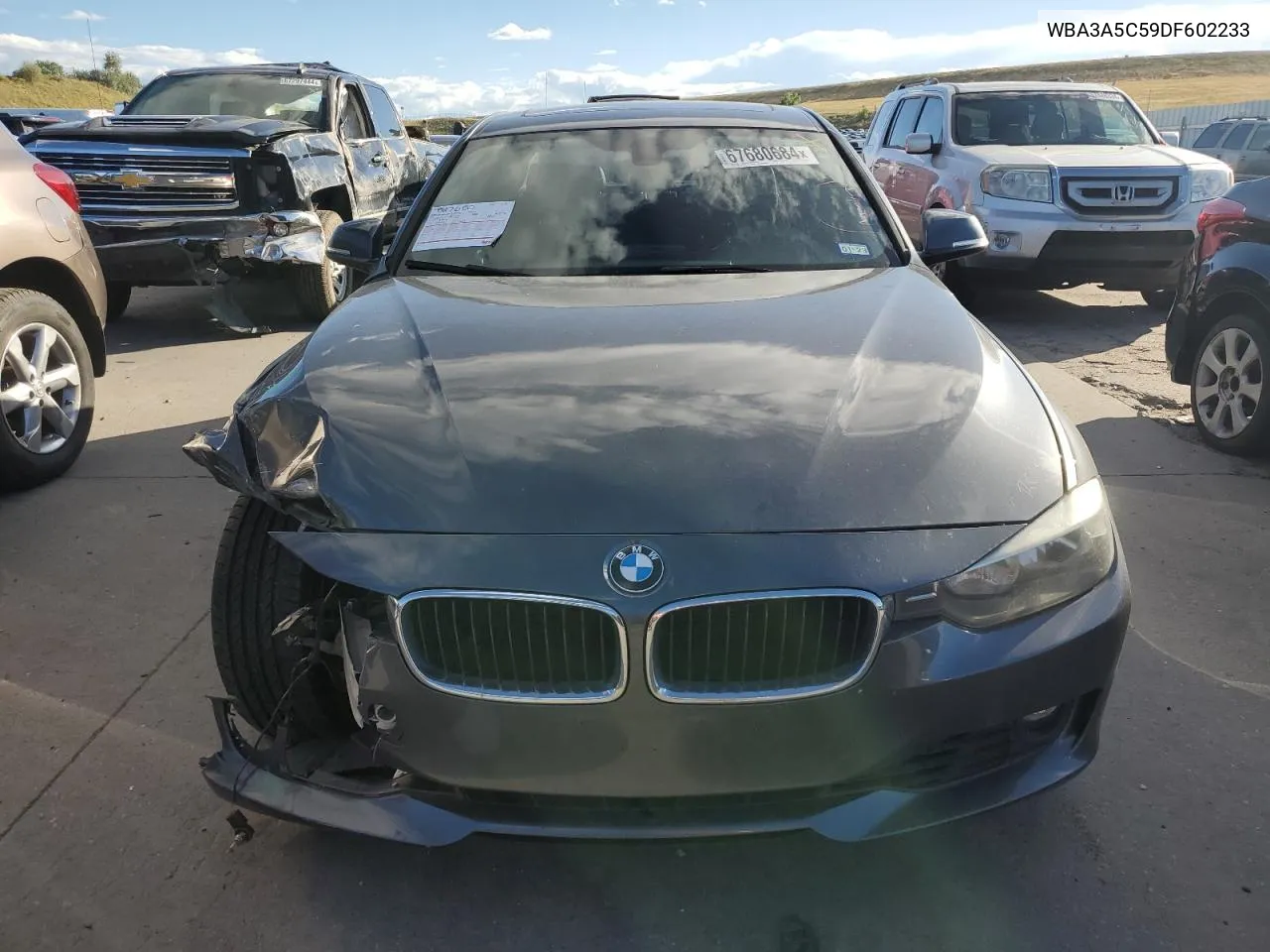 2013 BMW 328 I VIN: WBA3A5C59DF602233 Lot: 67680684