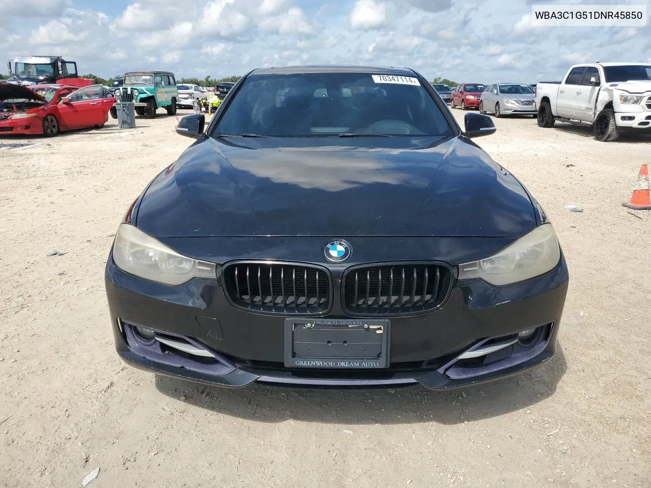 2013 BMW 328 I Sulev VIN: WBA3C1G51DNR45850 Lot: 70347114