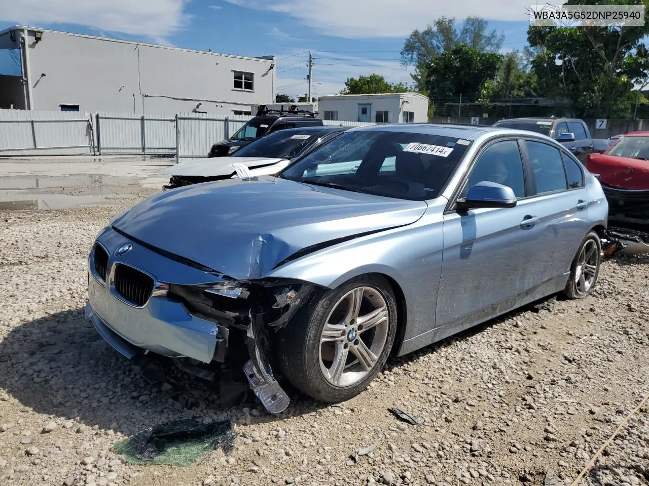 2013 BMW 328 I VIN: WBA3A5G52DNP25940 Lot: 70867414