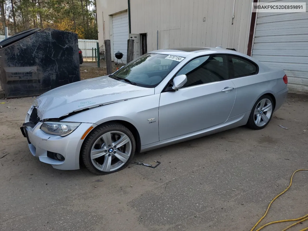 2013 BMW 335 Xi VIN: WBAKF9C52DE859891 Lot: 76787154