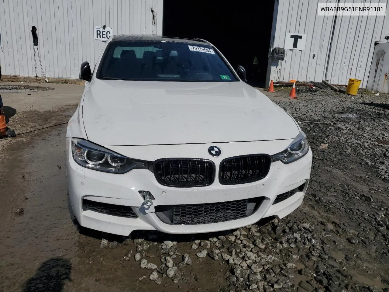 2014 BMW 335 Xi VIN: WBA3B9G51ENR91181 Lot: 70270694