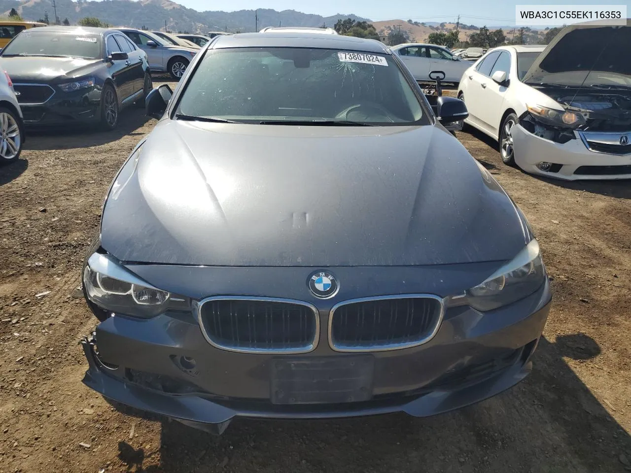 2014 BMW 328 I Sulev VIN: WBA3C1C55EK116353 Lot: 73807024