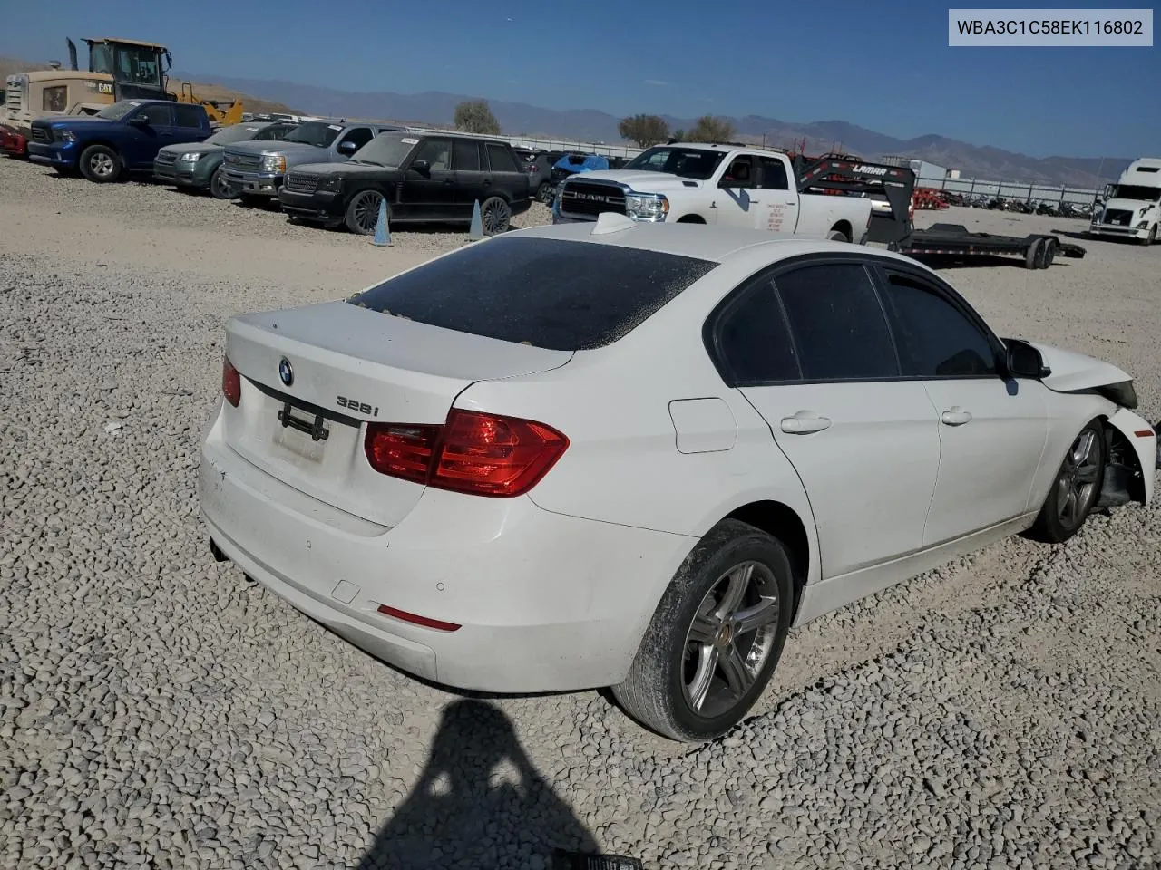 2014 BMW 328 I Sulev VIN: WBA3C1C58EK116802 Lot: 74253554