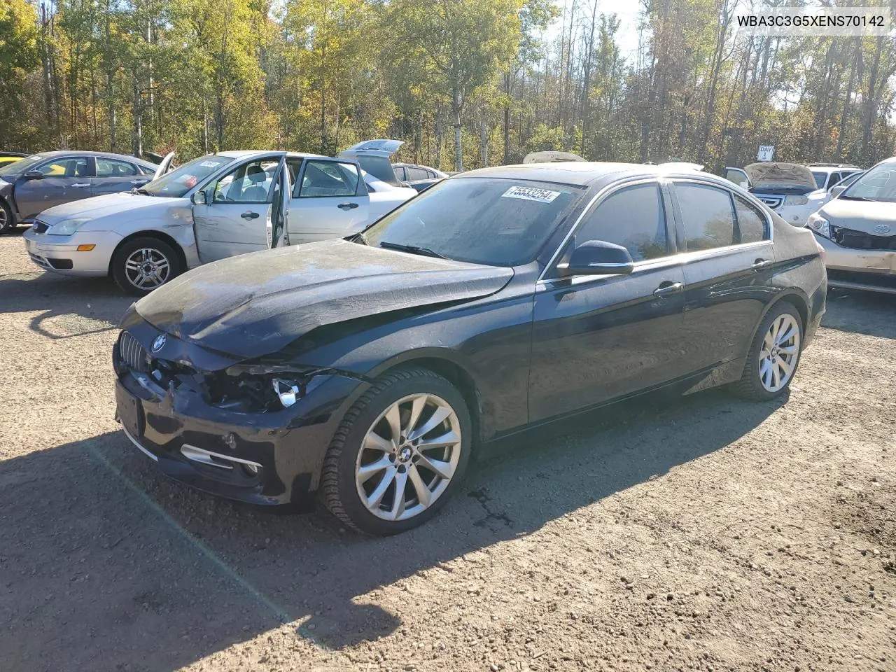 2014 BMW 320 I xDrive VIN: WBA3C3G5XENS70142 Lot: 75533254