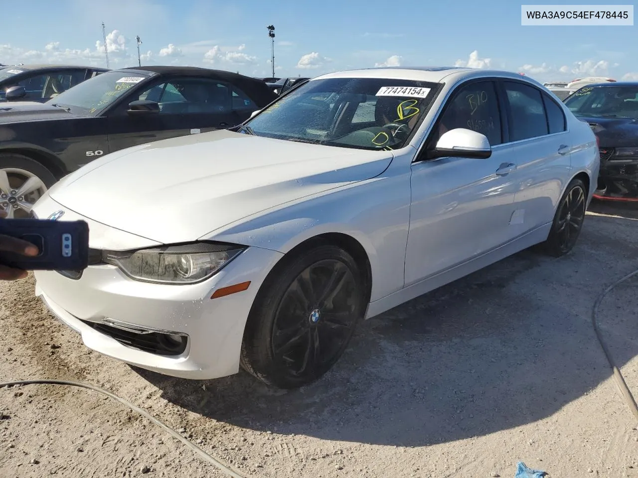 2014 BMW 335 I VIN: WBA3A9C54EF478445 Lot: 77474154