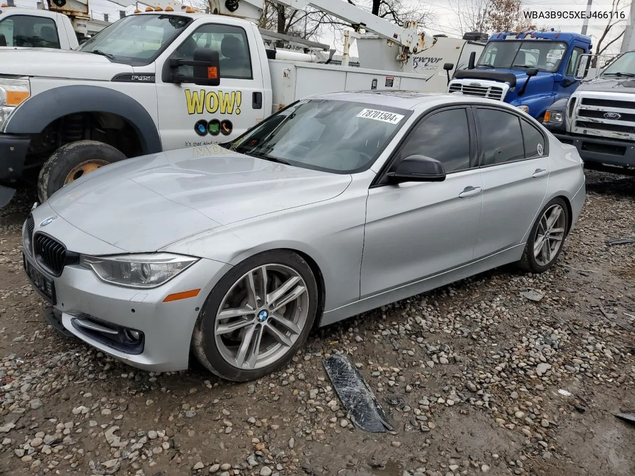 2014 BMW 335 Xi VIN: WBA3B9C5XEJ466116 Lot: 78701504