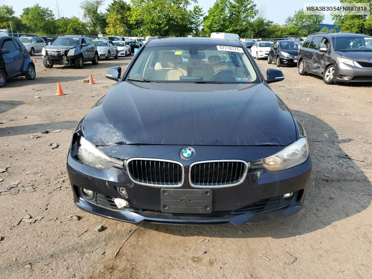 2015 BMW 328 Xi VIN: WBA3B3G54FNR87818 Lot: 67718374