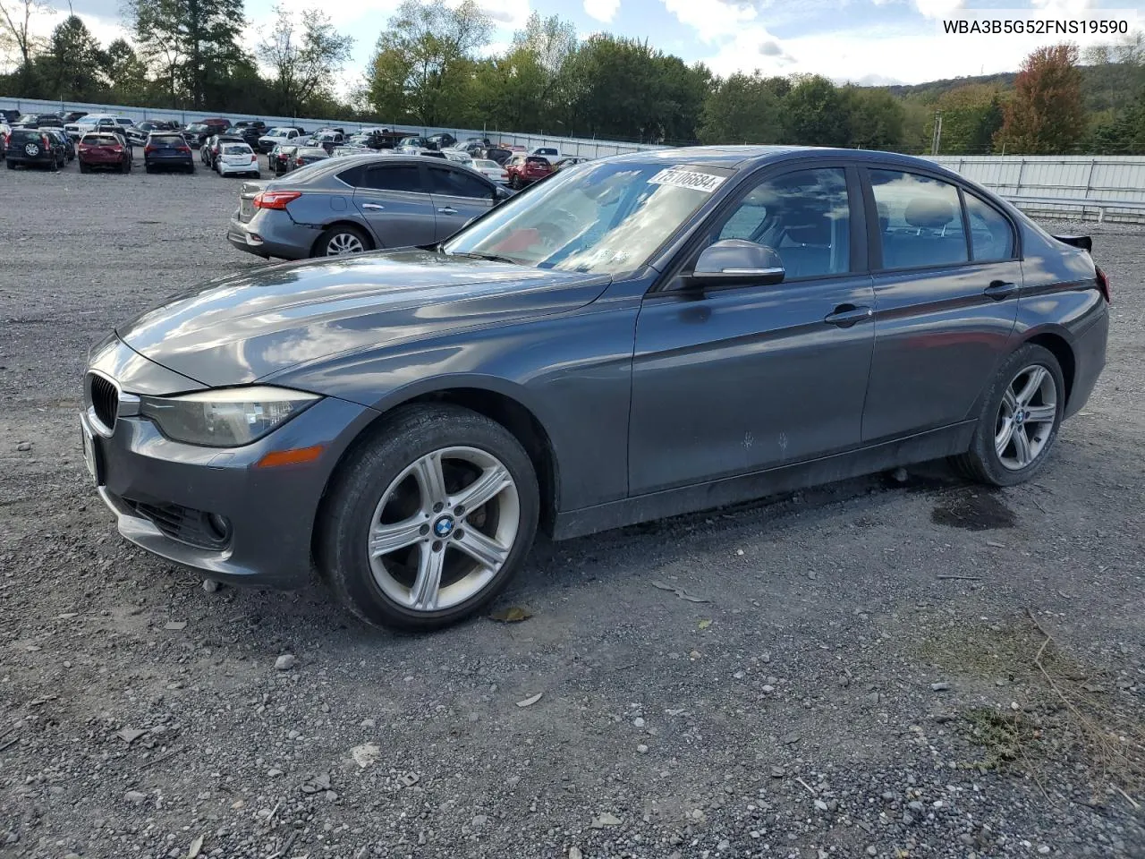 2015 BMW 328 Xi Sulev VIN: WBA3B5G52FNS19590 Lot: 75106684