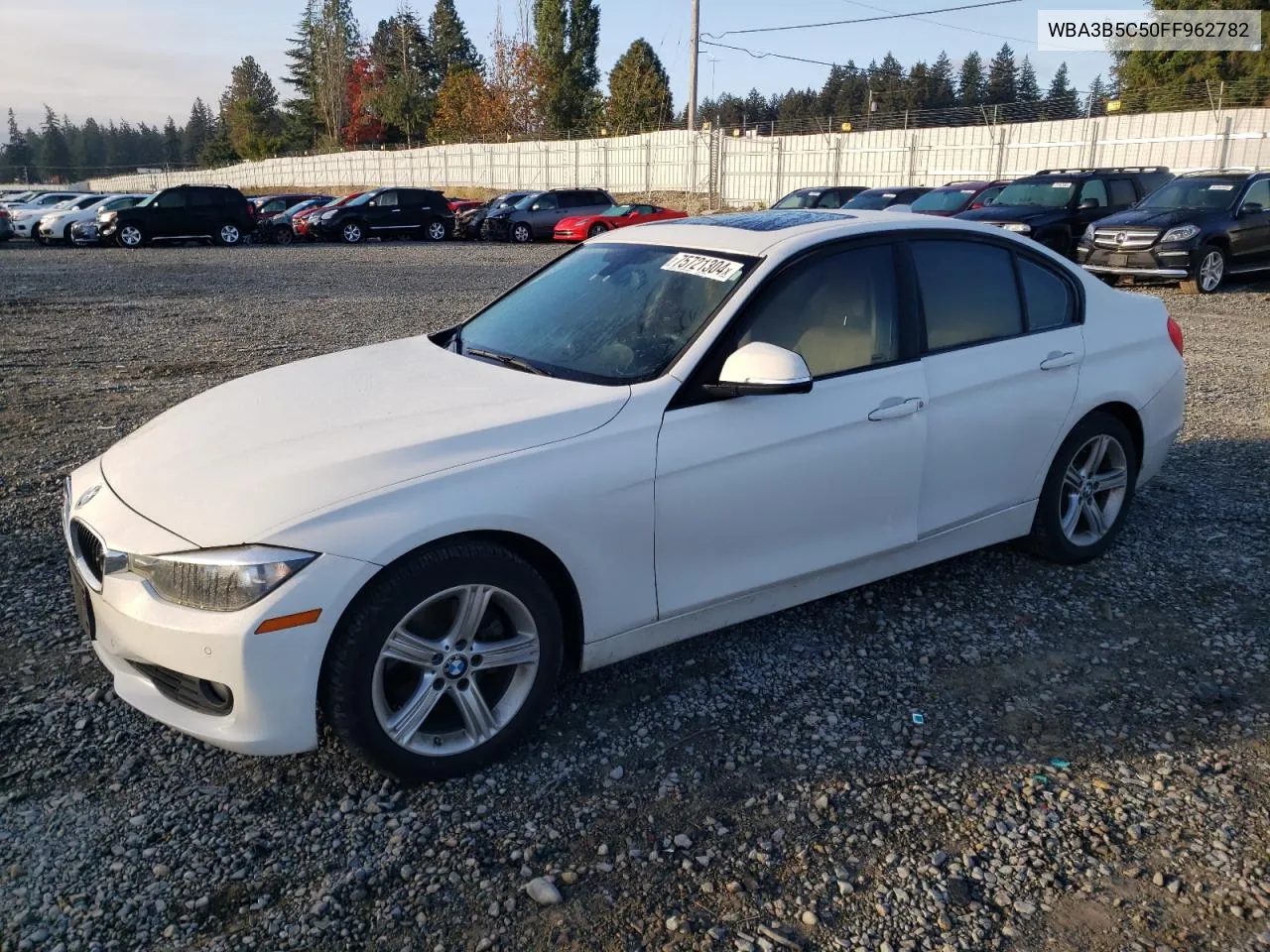 2015 BMW 328 Xi Sulev VIN: WBA3B5C50FF962782 Lot: 75721304