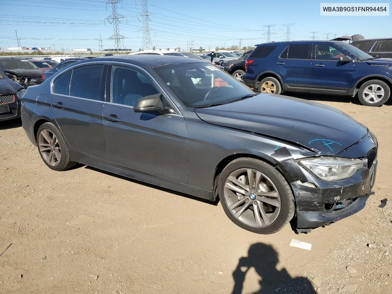 2015 BMW 335 Xi VIN: WBA3B9G51FNR94454 Lot: 76113544