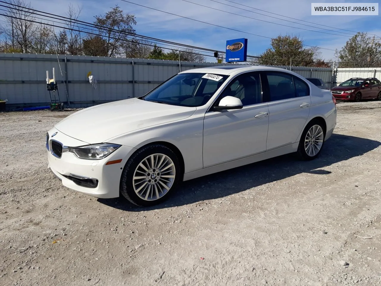 2015 BMW 328 Xi VIN: WBA3B3C51FJ984615 Lot: 79844474