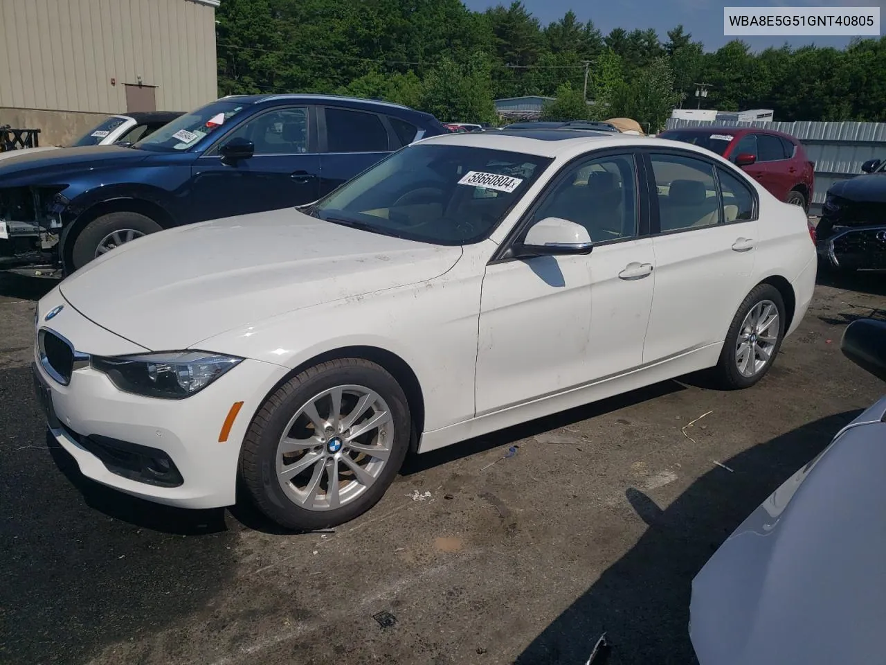 2016 BMW 320 Xi VIN: WBA8E5G51GNT40805 Lot: 58660804