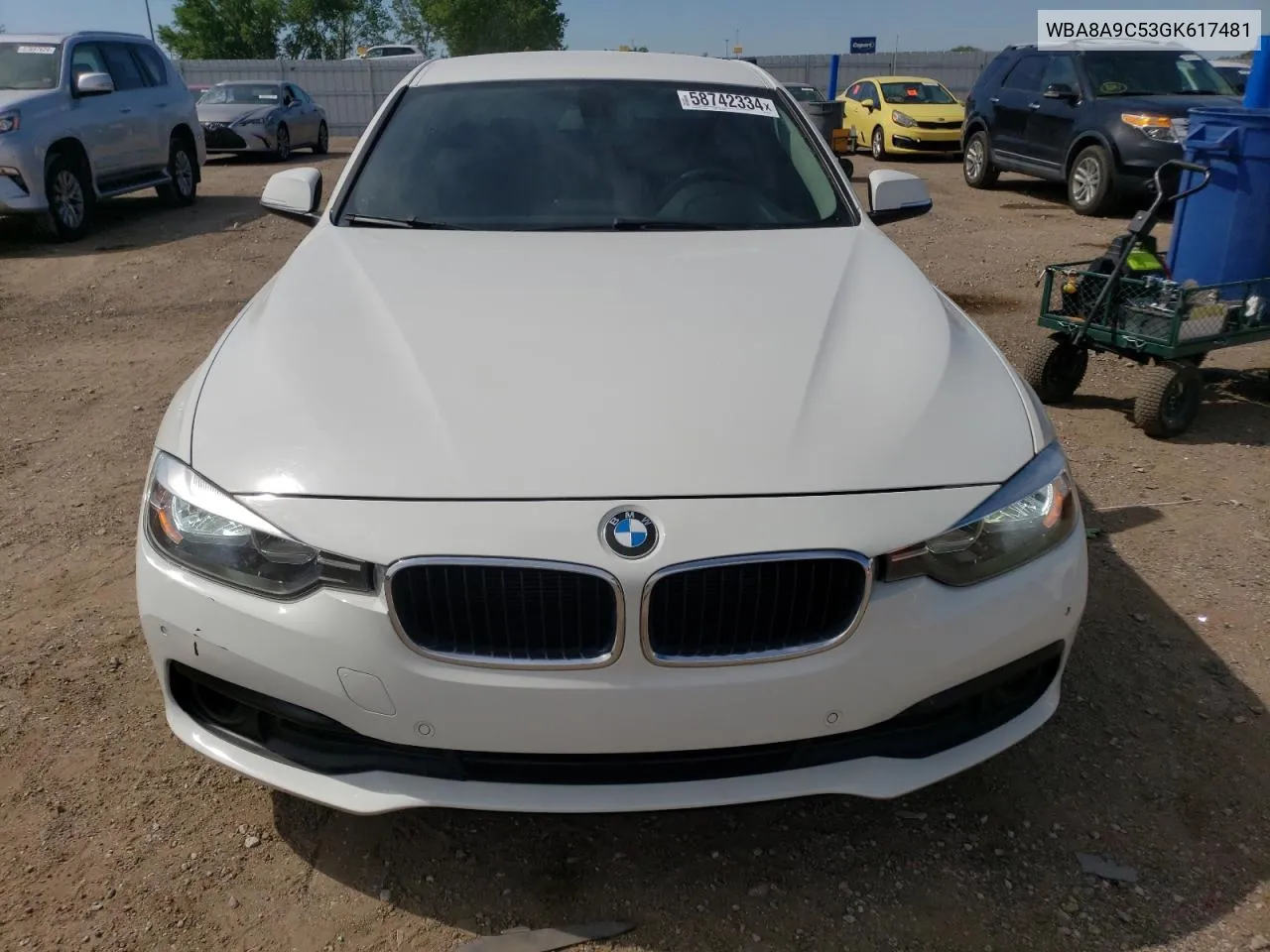 2016 BMW 320 I VIN: WBA8A9C53GK617481 Lot: 58742334