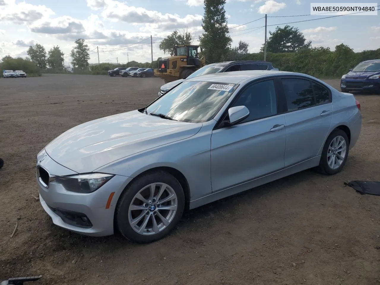 2016 BMW 320 Xi VIN: WBA8E5G59GNT94840 Lot: 68408644