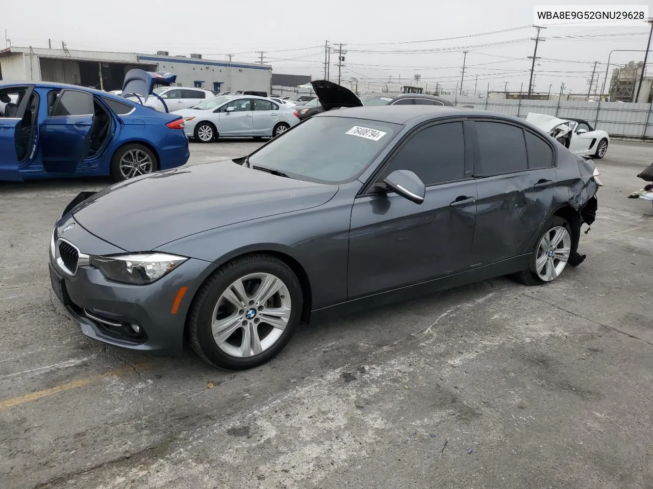 2016 BMW 328 I Sulev VIN: WBA8E9G52GNU29628 Lot: 76408794