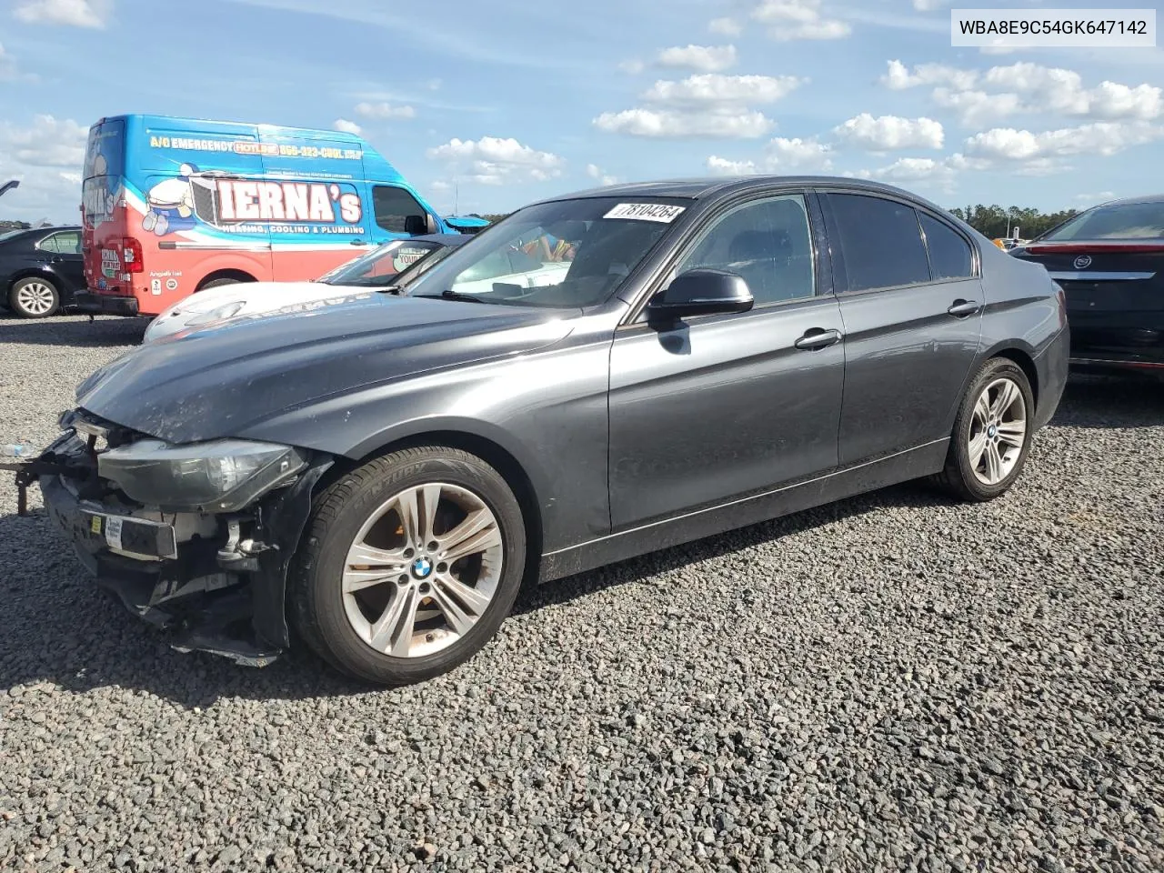 2016 BMW 328 I Sulev VIN: WBA8E9C54GK647142 Lot: 78104264