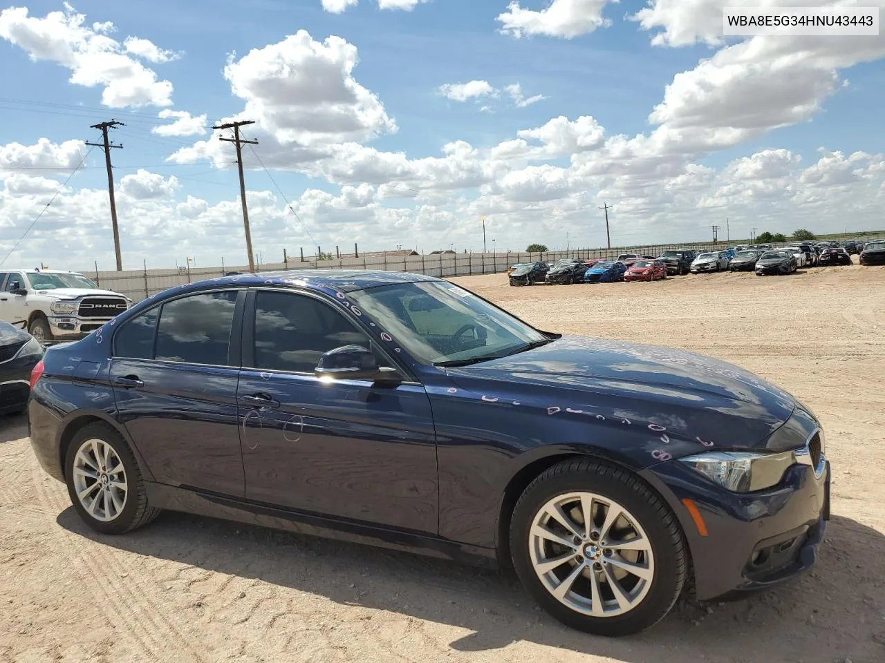 2017 BMW 320 Xi VIN: WBA8E5G34HNU43443 Lot: 60385244