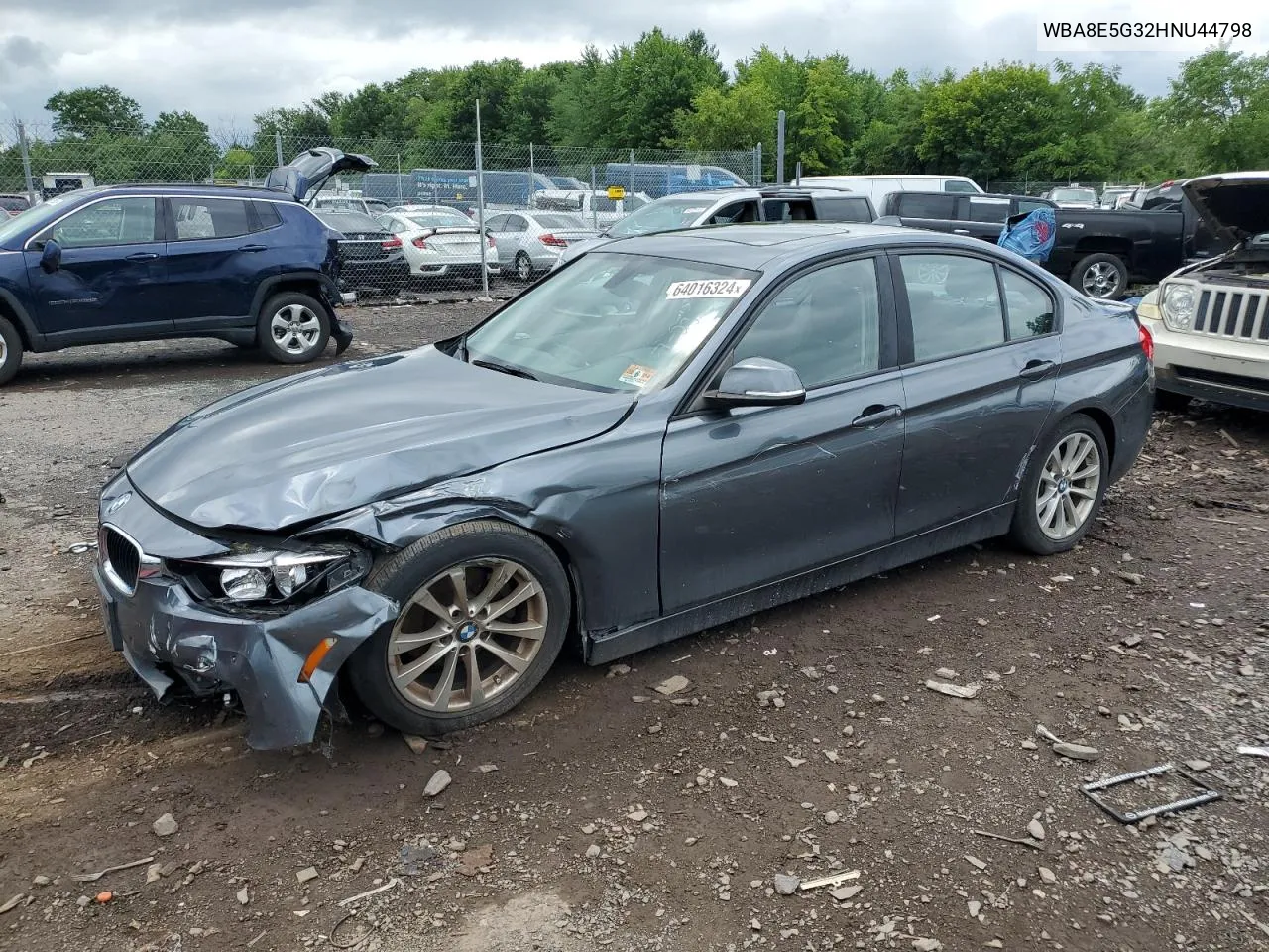 2017 BMW 320 Xi VIN: WBA8E5G32HNU44798 Lot: 64016324